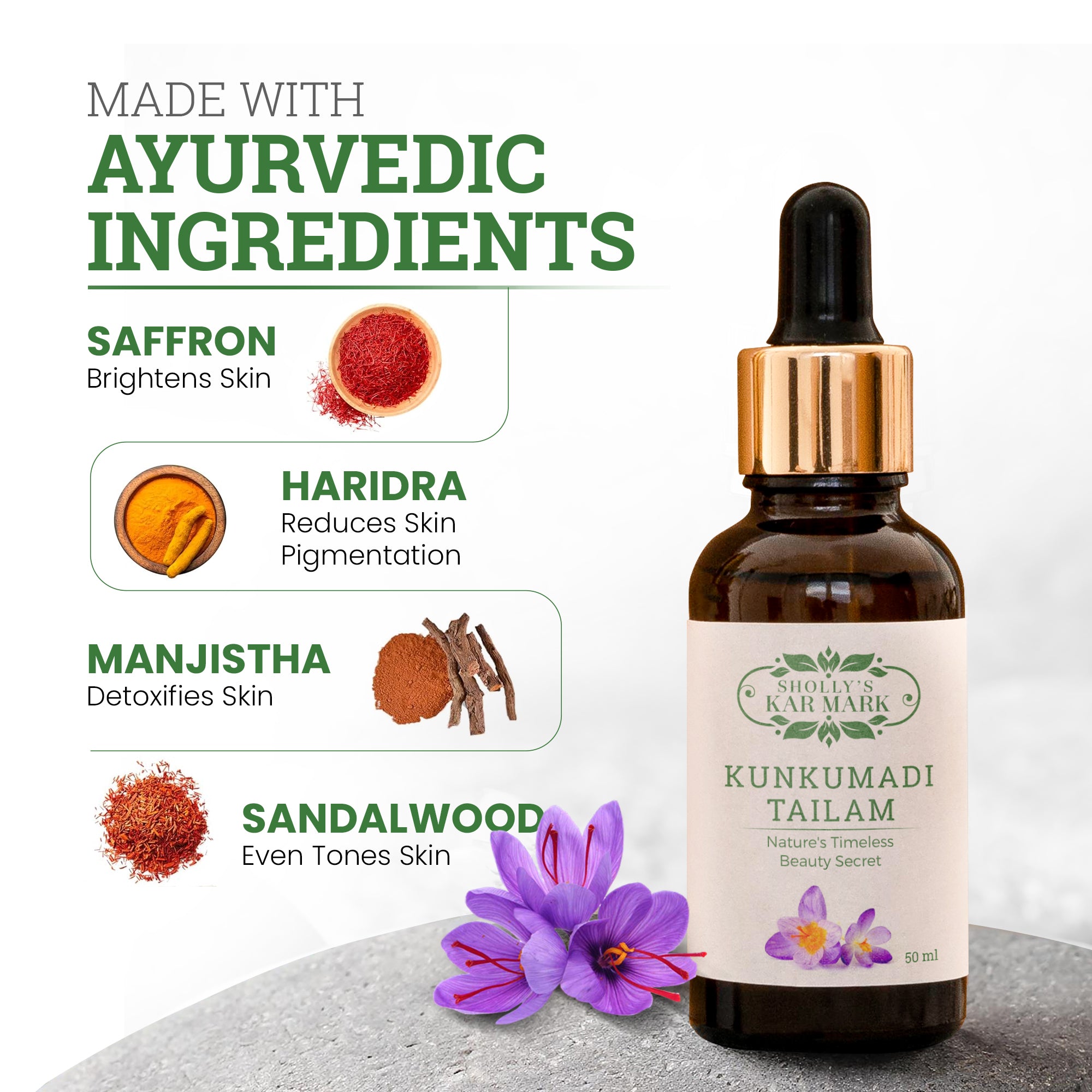 Premium Kumkumadi Thailam ( 25% Extra Saffron & Goat Milk )